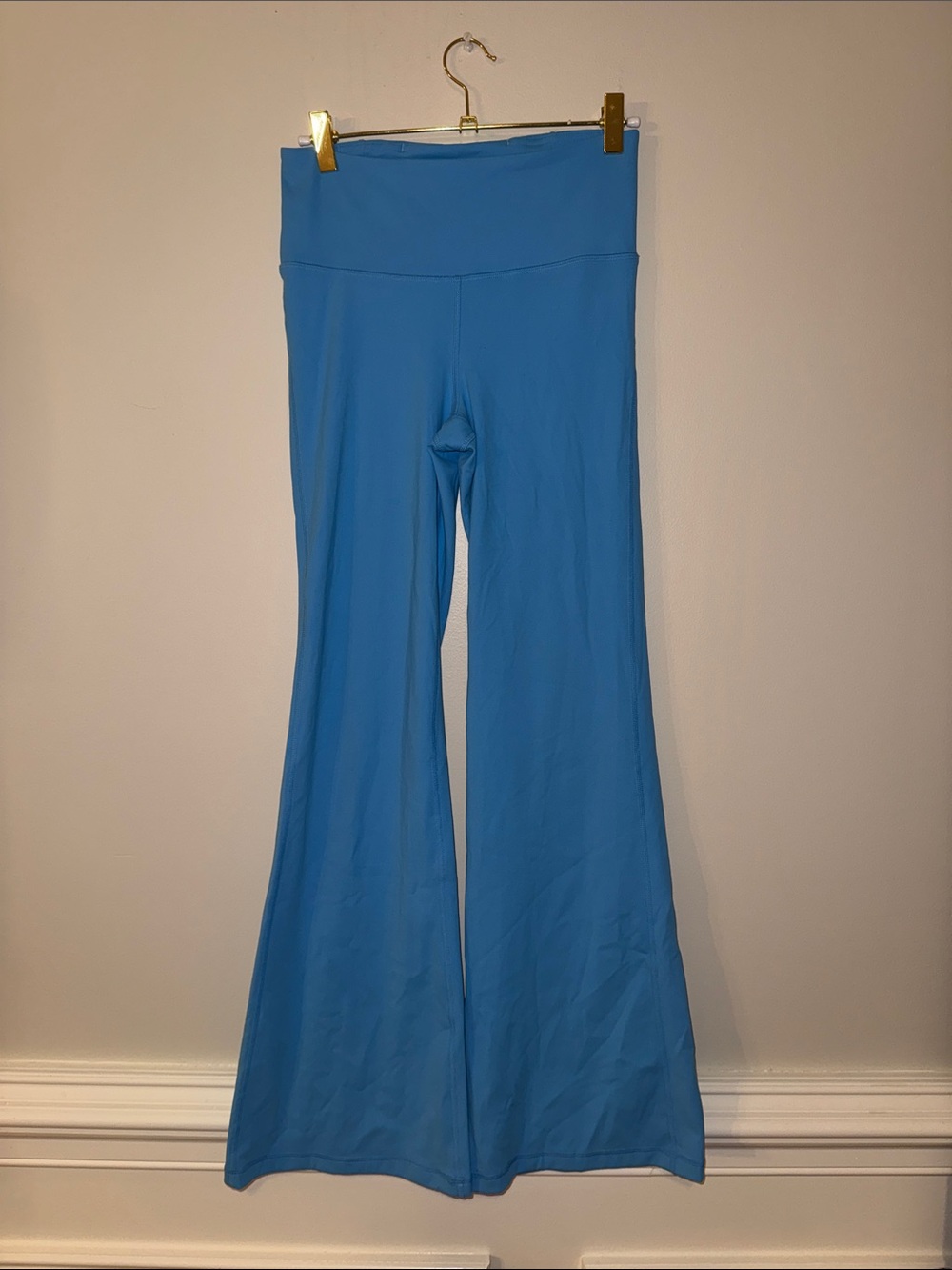 Members mark POWDER blue jogger YOGA pants NWOT flare leg XS